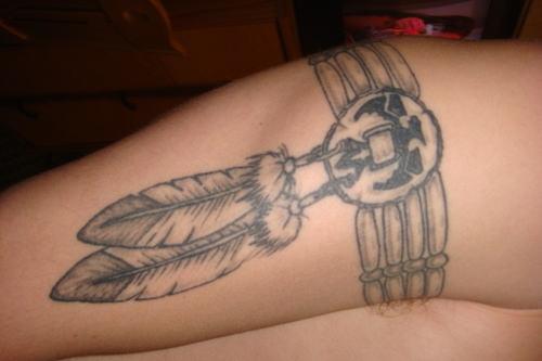 Unique Black Feather Tattoo