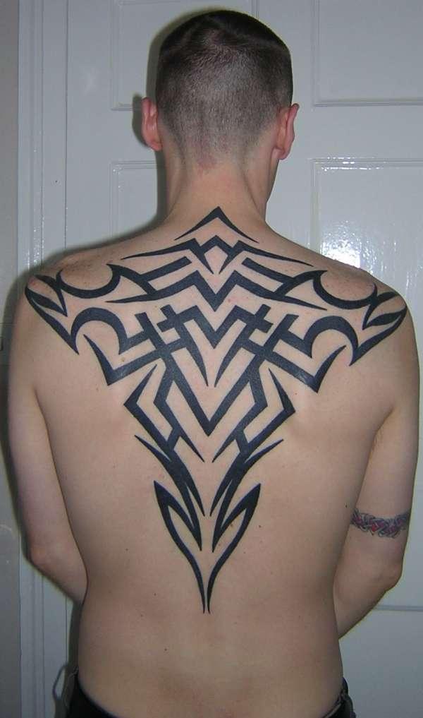 Upper Back Tattoos For Men Tribal