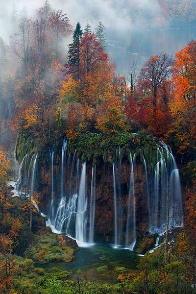 Litvice National Park, Croatia, fog waterfall
 Breath by  Andrea Pozzi