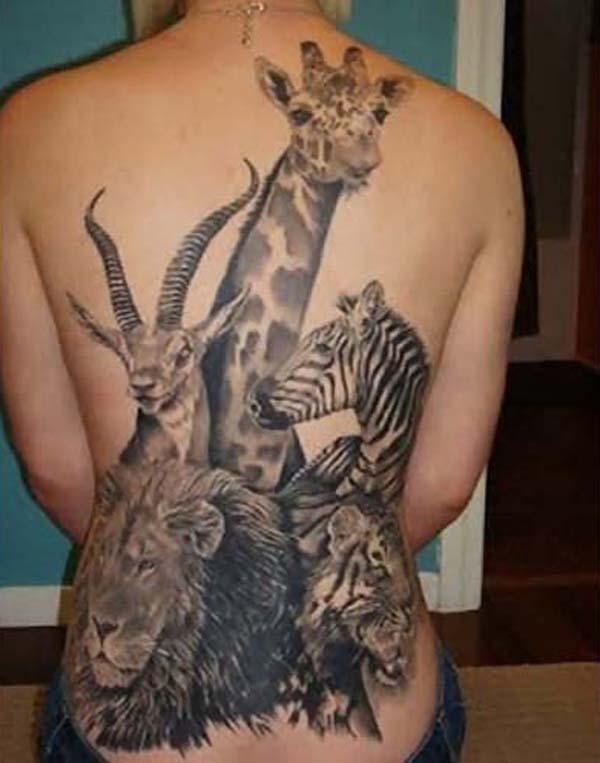 giraffe animal tattoo