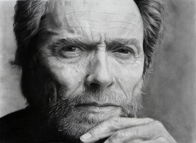 Clint Eastwood portrait (pencil drawing) by giacomoburattini on DeviantArt