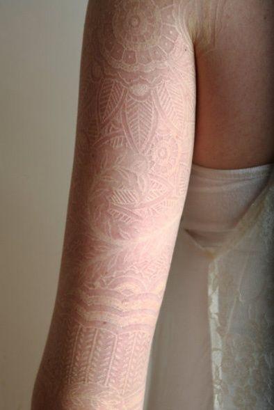 white ink tattoos 