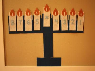 Add some Hanukkah fun to your walls with this Felt Menorah 