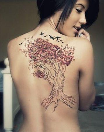 birds on tree  tattoo
