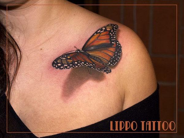 3D butterfly Tattoo 