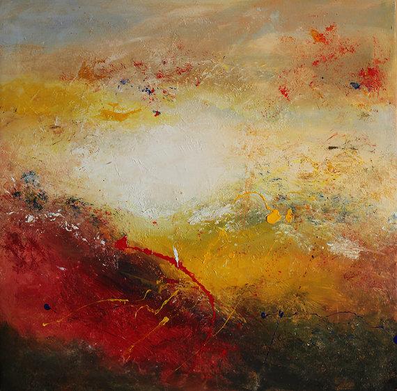 Abstract Original painting Whispers large painting by ELartGallery