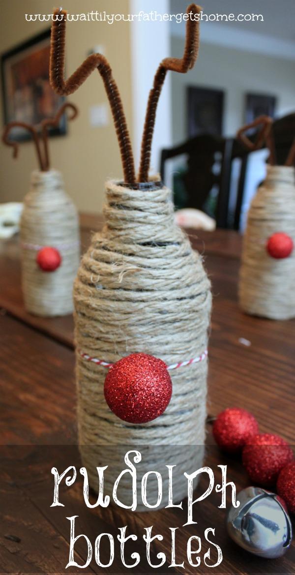 Rudolph Wrapped Bottles - Wait Til Your Father Gets Home