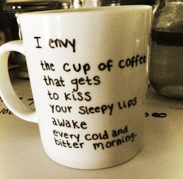Romantic coffee mug.
