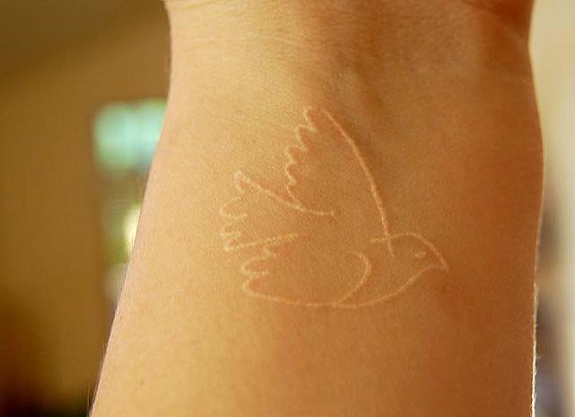White ink tattoo | Flickr - Photo Sharing!