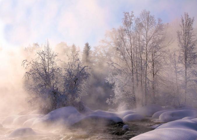 Foggy river by KariLiimatainen