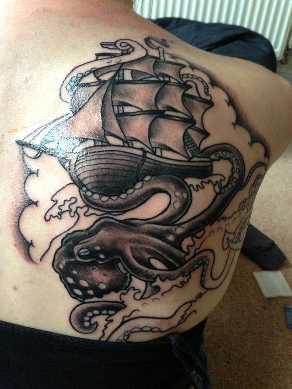 11 Boat with octopus tattoo