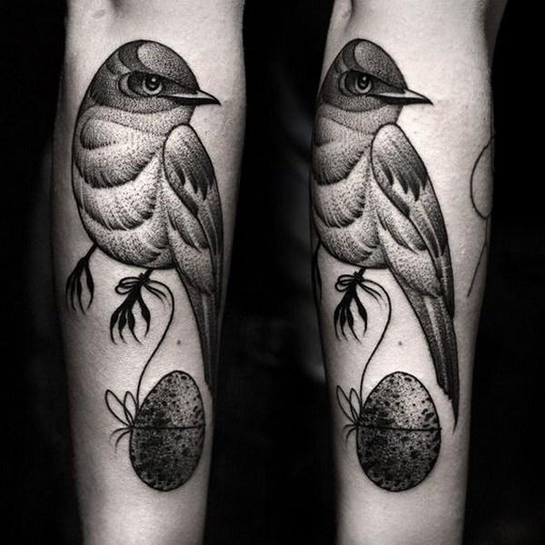Black and Grey Bird Tattoo on the Forearm.What a cool tattoo design idea!  Love it very much! This will be my next tattoo design. via http:/...
