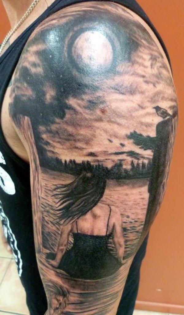 20 realistic moon tattoo