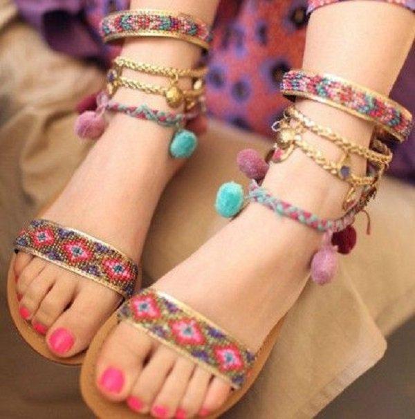 These cute gypsy-inspired sandals are must-haves. Whether it’s summer or not, as long as you got that gypsy look going on, these is the perf...