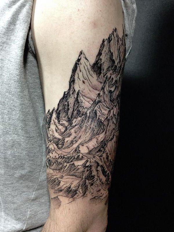 mountain sleeve tattoo - 40+ Mountain Tattoo Ideas  <3 <3