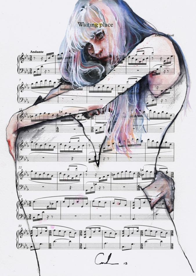 Waiting Place on sheet music by agnes-cecile