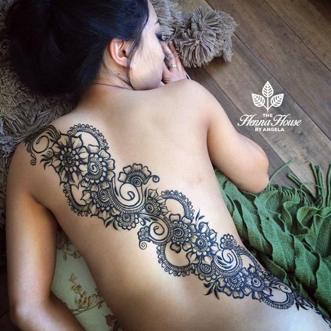 Henna back tattoo Instagram
