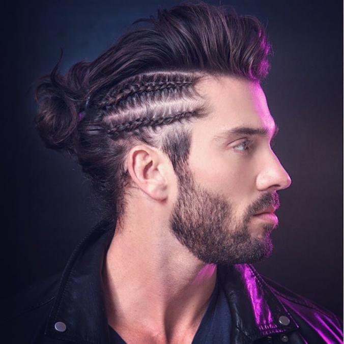 Men Are Creatively Weaving Their Hair to Transform Man Buns into "Man Braids" - My Modern Met