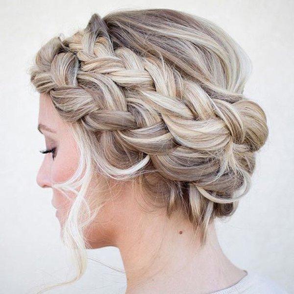 As said, braids are more emphasized with blonde hair. And now you can do this stunningly beautiful braided crown look that you can wear for ...