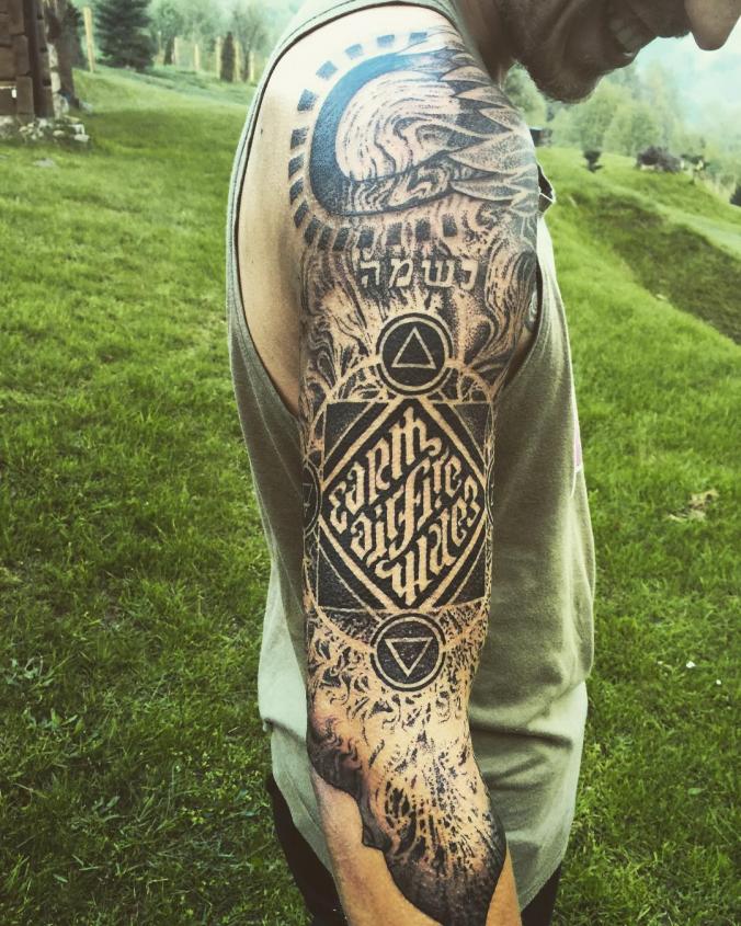 Elements of nature full power. sleeve tattoo-Instagram
