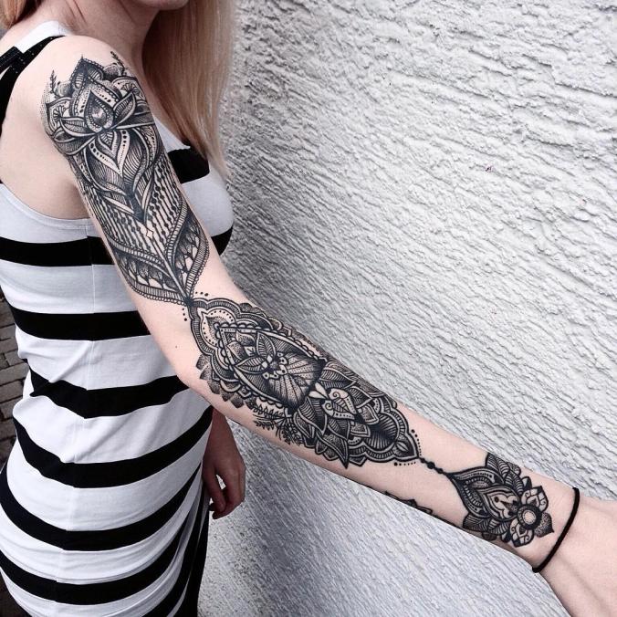 Full sleeve tattoo for women Instagram
