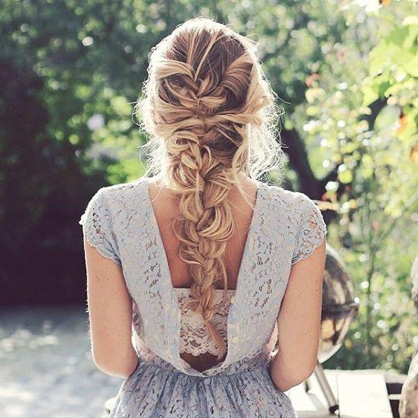This one might look complicated at first but it’s pretty simple. Start with a full french braid and then pull some parts of your hair and th...