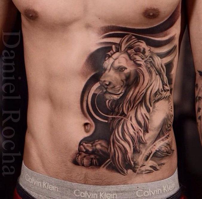 lion-tattoos on side