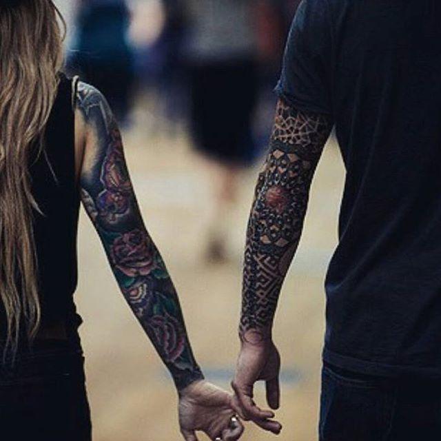 Couple sleeve tattoo
