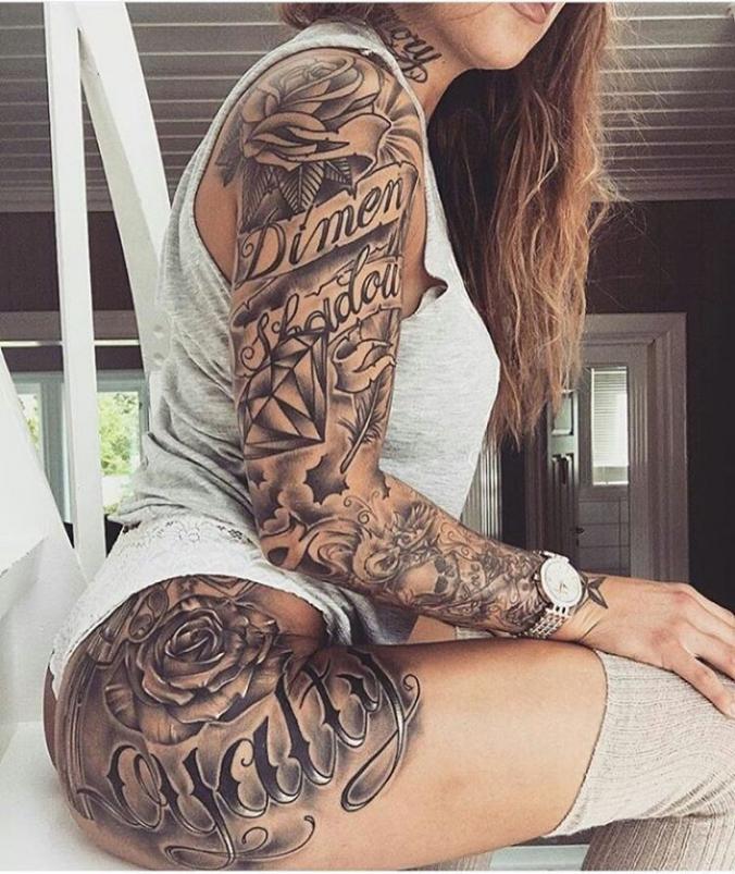 Sleeve tattoo for women