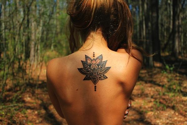 lotus flower tattoo tribal