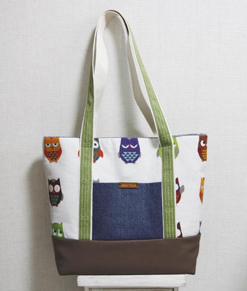 Easy Canvas Tote Bag with Pocket. Step by step DIY Tutorial.