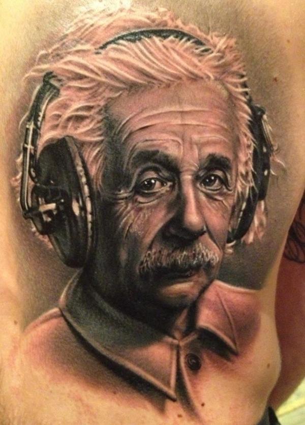 Einstein portrait tattoo