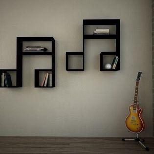 LaSiDo Bookcase   Wall Shelf Black   Decortie  