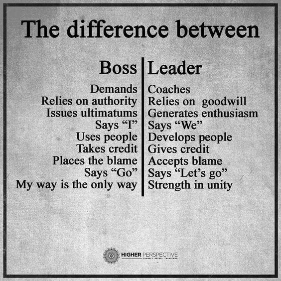 The difference between Boss and leader
