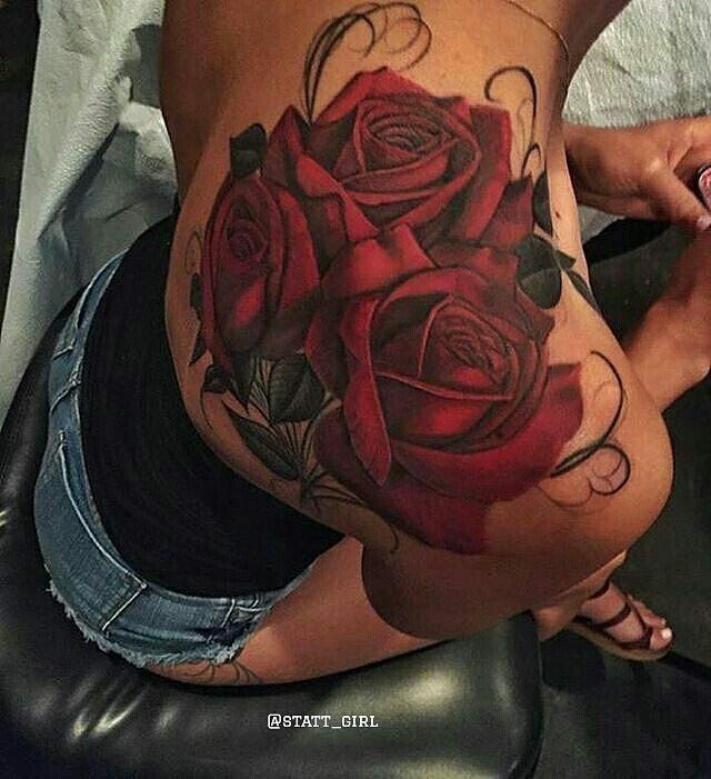 Traditional Roses Back Tattoo by KR Rossi: TattooNOW