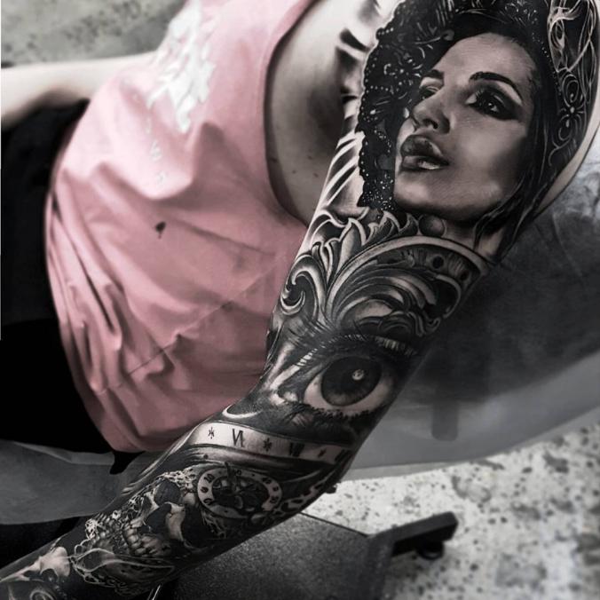 Full sleeve tattoo