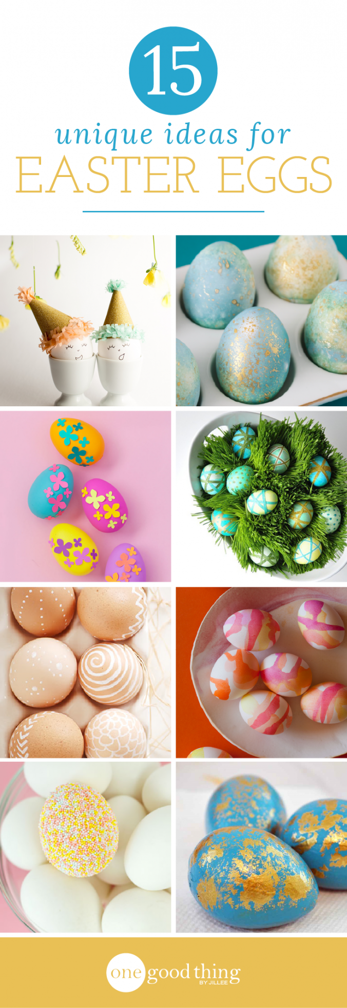 15 Cute and Clever Ways To Decorate Your Easter Eggs This Year - One Good Thing by Jillee