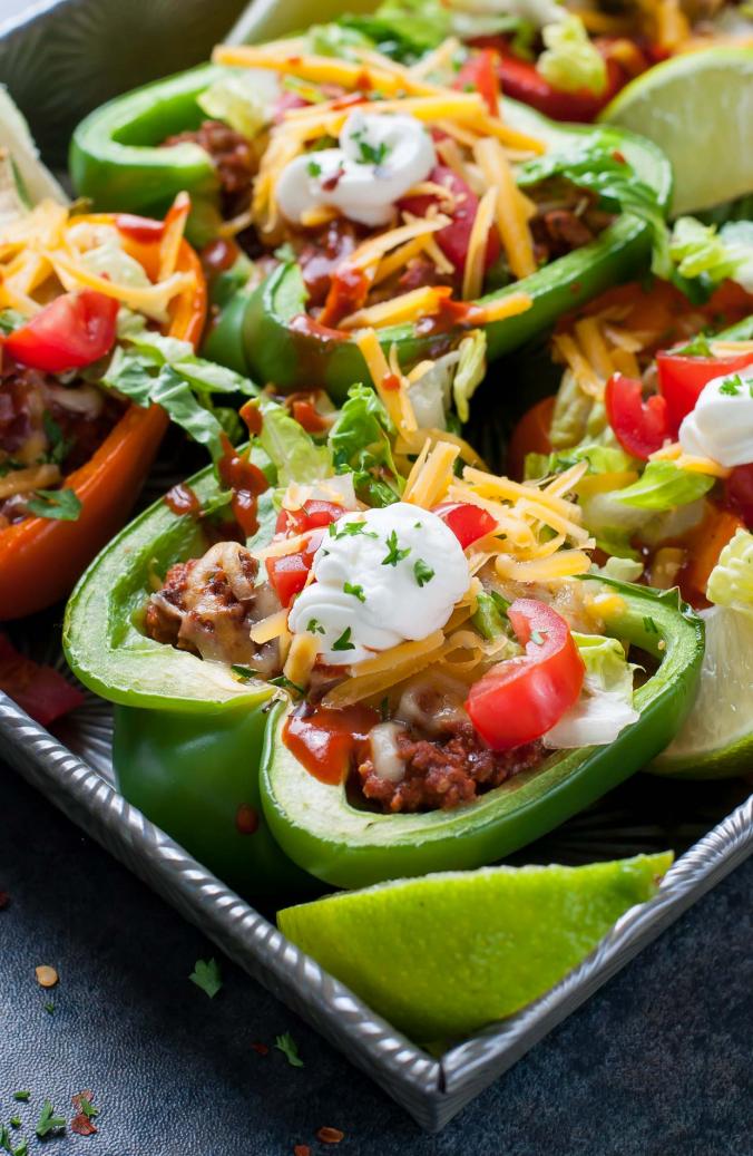 Take taco night to the next level with these Baked Bell Pepper Tacos!