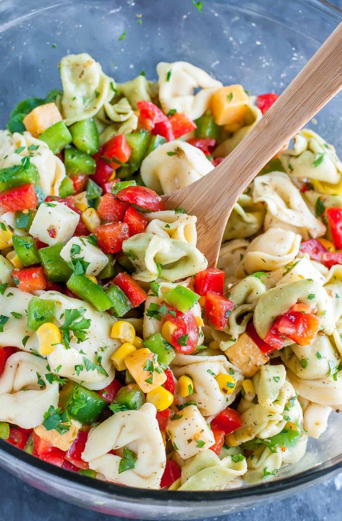 Garden Veggie Tortellini Pasta Salad