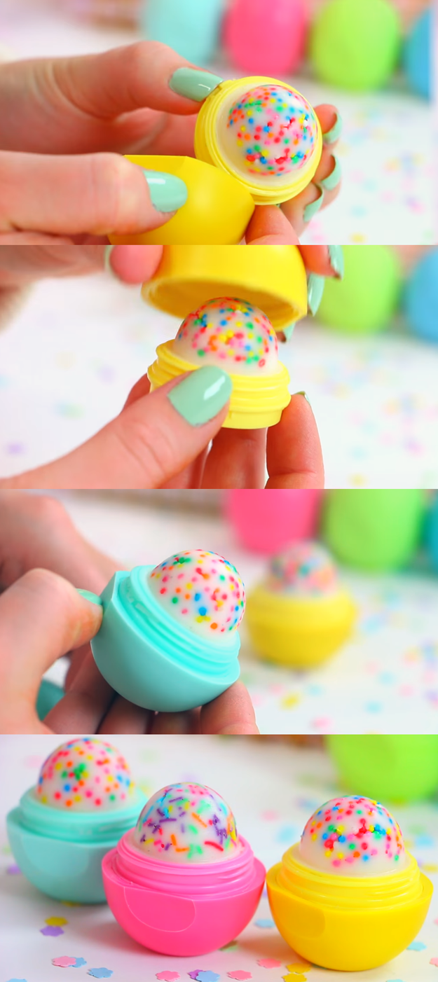Cupcake EOS How To and Tutorial - Make Cool Homemade Lip Balm Containers for Your EOS - Easy DIY Cupcake Lip Balm With Sprinkles - Fun DIY P...