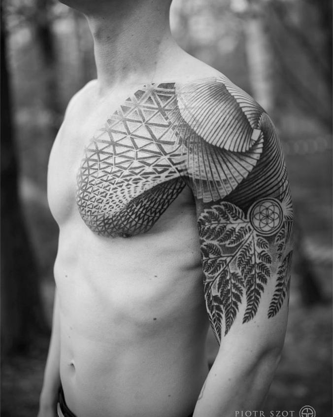 Nice sleeve tattoo for man