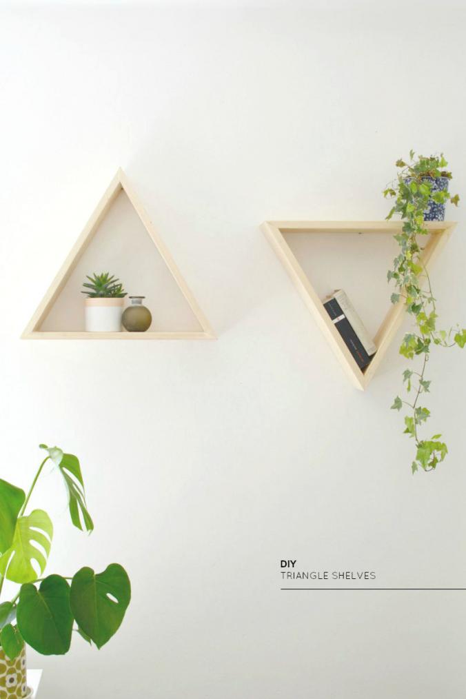 DIY | triangle shelves | burkatron | DIY + lifestyle blog