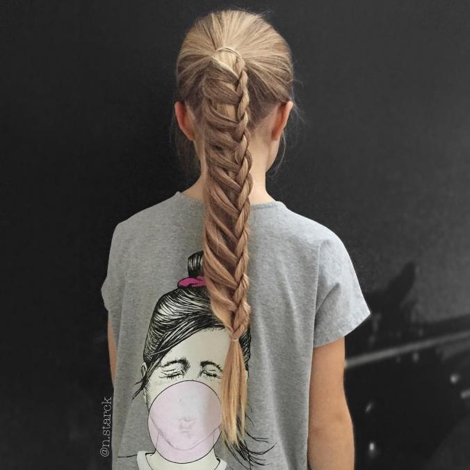 Ponytail with a Lace Rope Braid