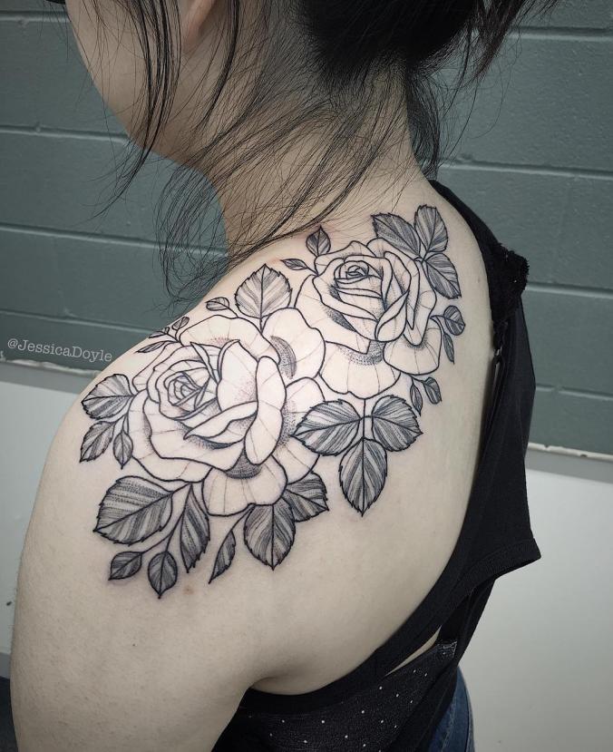 Some shoulder roses for girl