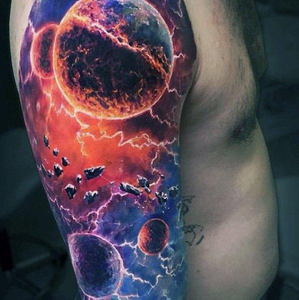 One day, the Earth could end. This tattoo might seem a little frightening but it could also mean that we never know when our end is so live ...