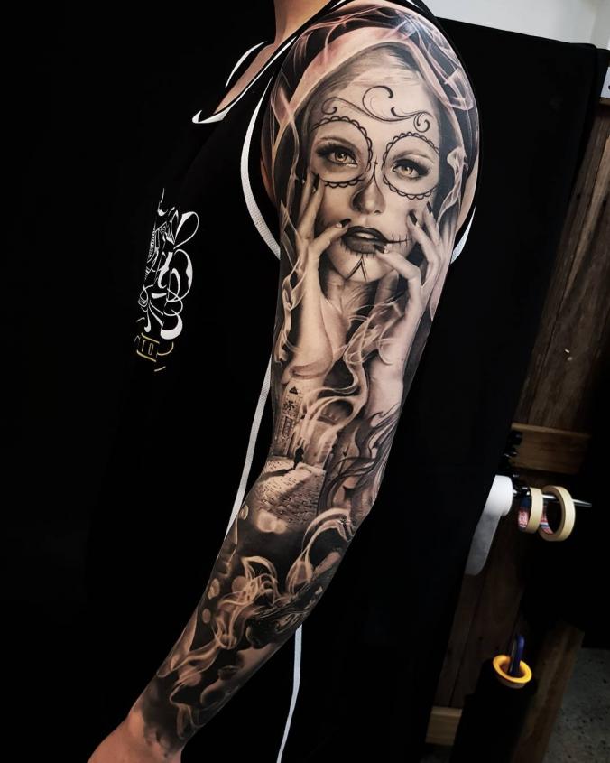 Full sleeve tattoo