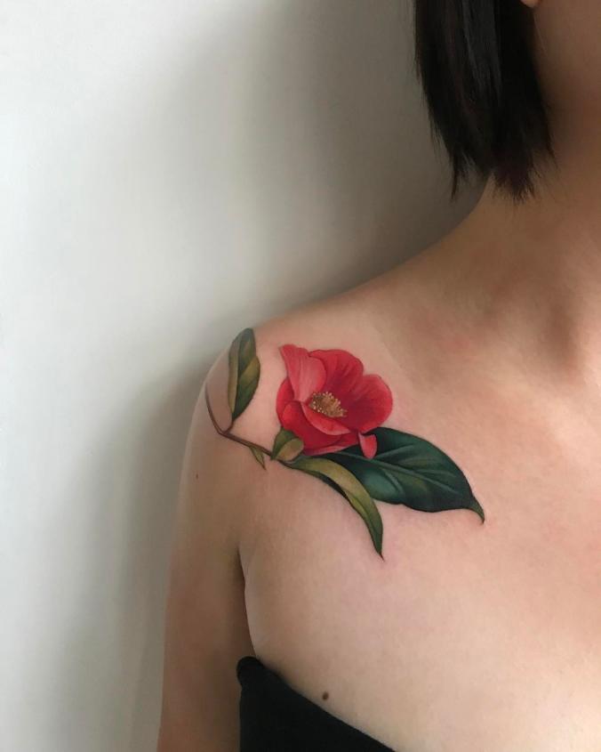 Camellia tattoo