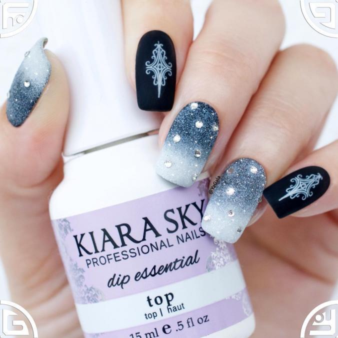 Gradient nails with Kiara dip acrylic powder. ✔️Kiara Sky started Kit + colors