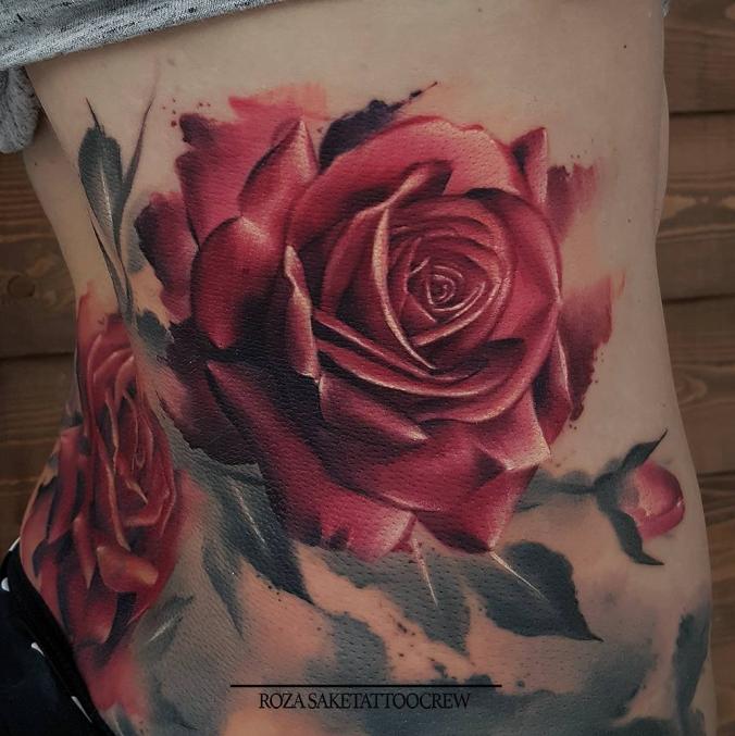 watercolor rose on eleonora!! 