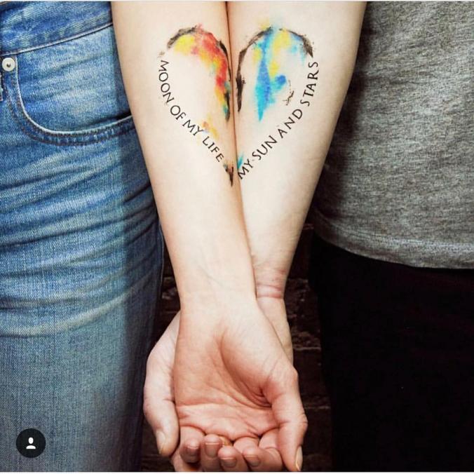 Couple sleeve tattoo